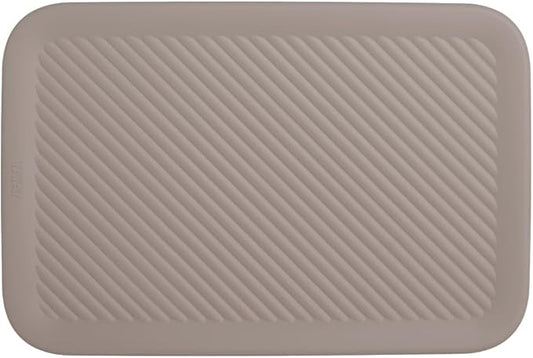 Superio Ribbed Collection Lid for Decorative Plastic Basket Open Home Storage Bins Organizer Baskets, Medium Taupe - for Organizing Closet Storage Bins for Shelves Drawer Shelf 5 Liter
