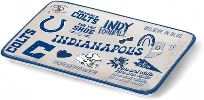 The Memory Company Officially Licensed NFL Team Spirit Ceramic Trinket Tray, Decorative Storage Catch-All, Home & Office Organizer, Gift for Football Fans