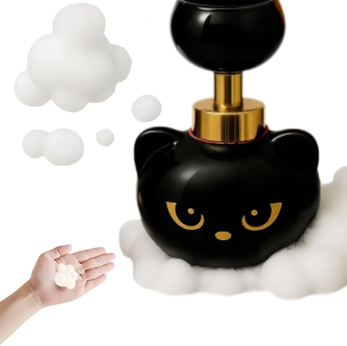 Cute Cat Paw Foam Soap Dispenser,2026 New Black Kitty Hand Soap Pump for Bathroom and Kitchen Home Accessories (1 Pcs)