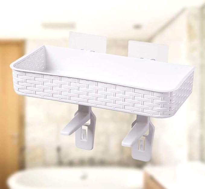 Japanese Plastic Rack, Wall Mounted Shower Shelf Corner Storage, Bathroom(E)