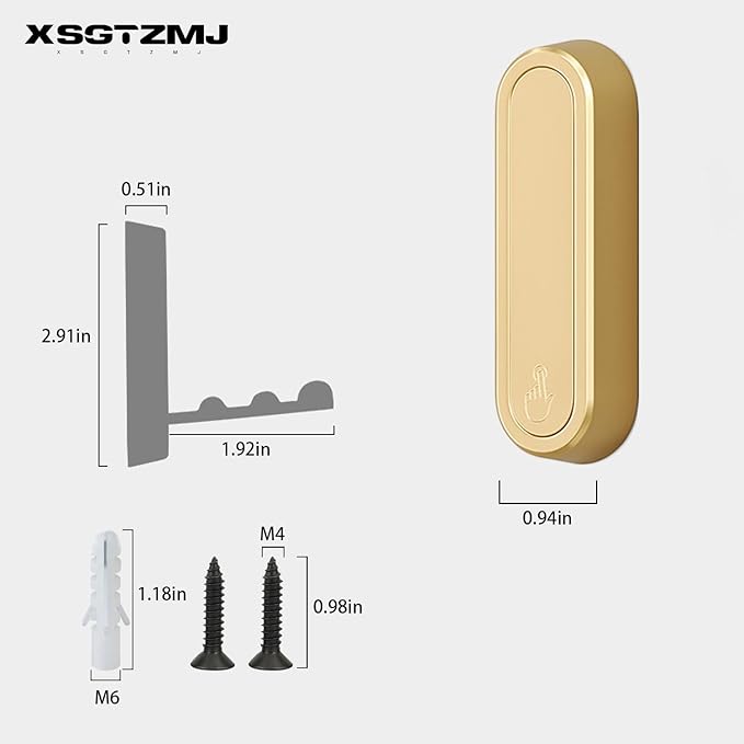 6PCS Folding Coat Hooks, Heavy Duty Wall Hooks Made of Zinc Alloy, Foldable Gold Wall Hooks for Hanging Coats, Scarves, Hats, Bathrobes, Keys, Bags (Gold)