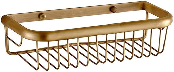 All Copper Antique Bathroom Shelf Rack Storage Box Shower Shampoo Soap Cosmetic