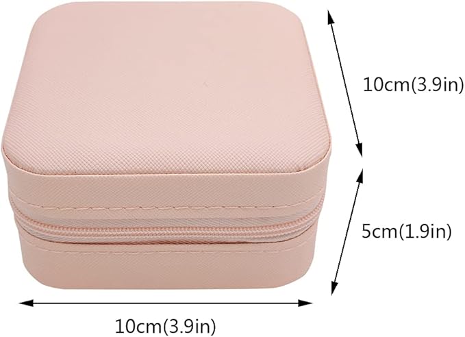 Mini Jewelry Case, Small Travel Jewelry Organizer, Portable Jewelry Box Mini Storage Organizer Display Box For Rings Earrings Necklaces (4Color-4pack)