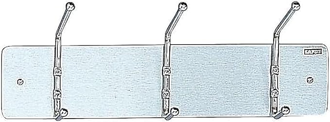 Safco 4161 Wall Rack Coat Hook, 3 Hook, Silver