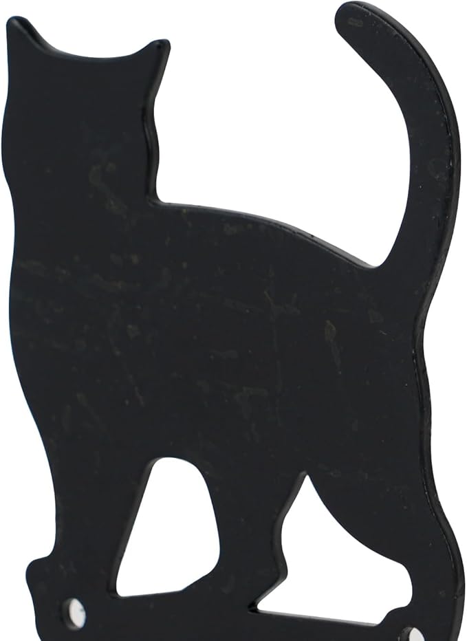 NIKKY HOME Black Dog Hook Cute Cat Hook Set of 2 Decorative Wall Mounted Coat Hook Vintage Holder for Hanging Jackets Clothes Hats Towel Purses Robes Keys