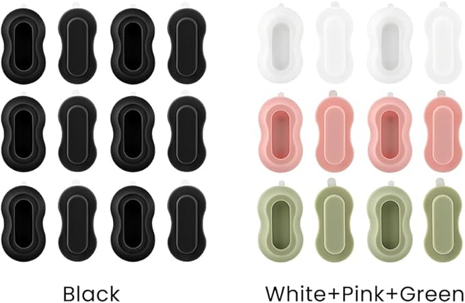 6 Pack Magnetic Remote Control Holder Wall Mount, Silicone Magnetic Organizer Storage Wall Holder No Drill Self-Adhesive for TV, Fan & Air Conditioner Remotes(Color:Black)