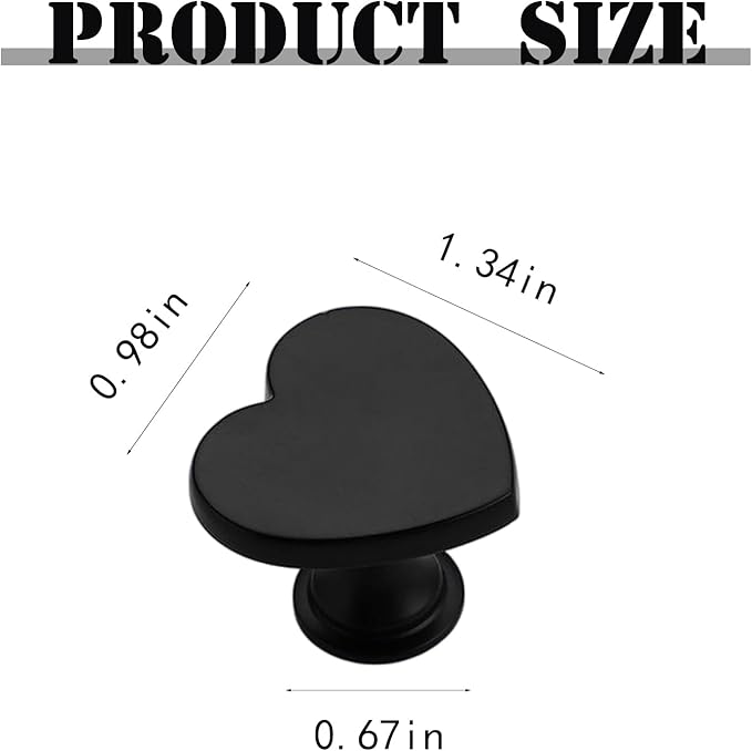 6 Pcs Heart Shaped Wall Hooks Decorative Metal Wall Hook for Home Office Hotel Wall Decoration (Black)