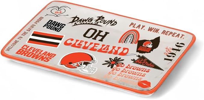 The Memory Company Officially Licensed NFL Team Spirit Ceramic Trinket Tray, Decorative Storage Catch-All, Home & Office Organizer, Gift for Football Fans