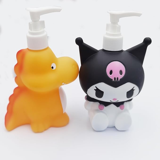 Dinosaur Panda Frog Cute Cartoon Animal Hand Soap Pump Lotion, Hand Soap, Shampoo, Shower Gel Dispenser, Suitable for Bathrooms, Kitchen Countertops, Bathroom Accessories (Frog)