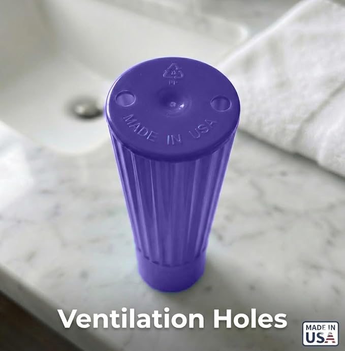 Toothbrush Holder - Purple, Made in USA, with Ventilation Holes, for Toothbrush Covers, Toothbrush Holder, Toothbrush Soft, Durable Design, Hygienic Bathroom Accessory