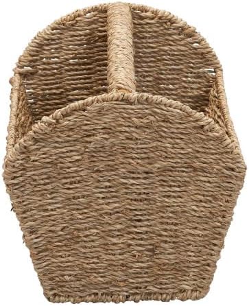 Household Essentials Rectangular Magazine Rack, Seagrass