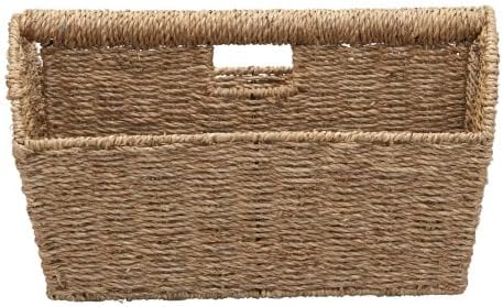 Household Essentials Rectangular Magazine Rack, Seagrass