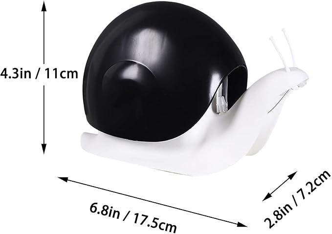 Hand Soap Dispenser 120ml Plastic Snail Soap Dispenser Kids Cute Pump Liquid Sanitizer Bottle Funny Cartoon Animal Countertop Dispenser for Bathroom Kitchen Office Toilet Hotel (Black)