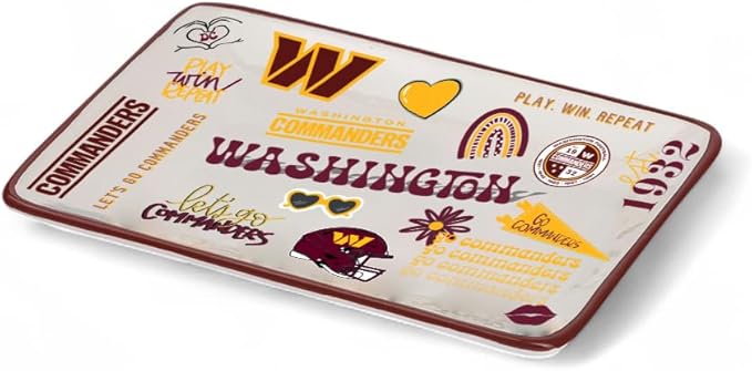 The Memory Company Officially Licensed NFL Team Spirit Ceramic Trinket Tray, Decorative Storage Catch-All, Home & Office Organizer, Gift for Football Fans