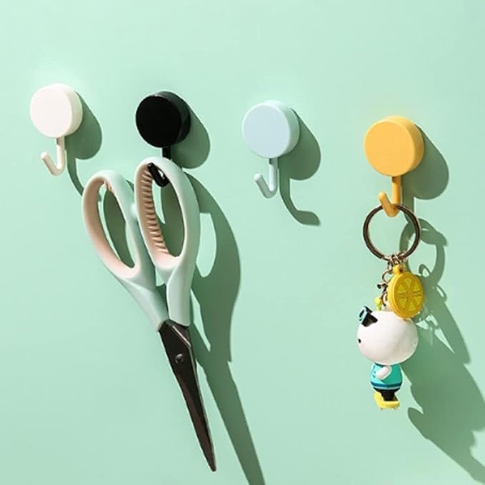 5Pcs Self Adhesive Wall Hook, Decorative Cute Towel and Key Holder Hooks for Bathroom, Office and Closet, Home Storage Organizers for Flatware