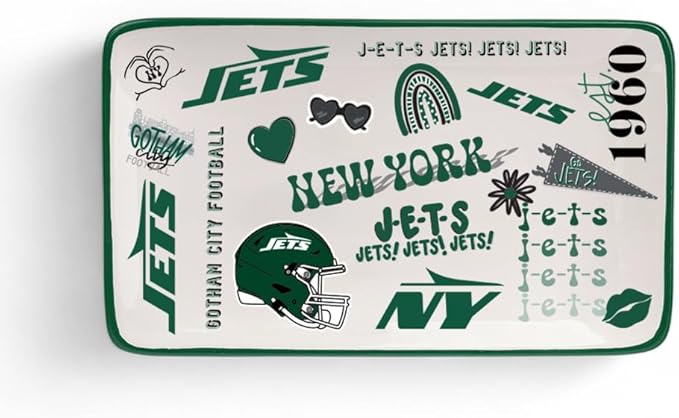 The Memory Company Officially Licensed NFL Team Spirit Ceramic Trinket Tray, Decorative Storage Catch-All, Home & Office Organizer, Gift for Football Fans
