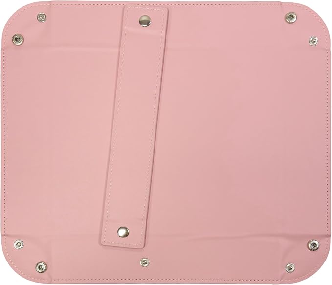 UnionBasic Medium Valet Tray, Jewelry Tray for Rings Watches Earrings, Entryway Catchall Caddy for Coins Keys Change, Nightstand Bedside Valet Holder, Trays for Electronic Gadgets, Candy Pink Plus