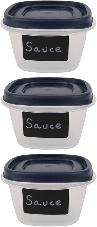 Bundle Food Storage Containers 32Cup Food Storage Containers 7 Peice Set, Teal Easy Find Lids, 3 Containers, 3 Lids Chalk Pen And Chalk Labels
