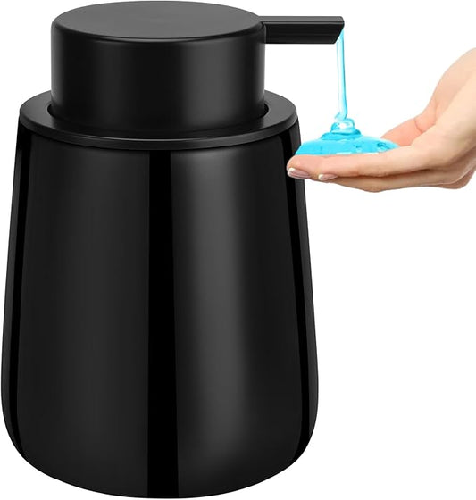 Soap Dispenser Ceramic with Easy-to-Press Pump Hand Lotion Liquid Dispenser for Shampoo Bathroom Kitchen 12 oz