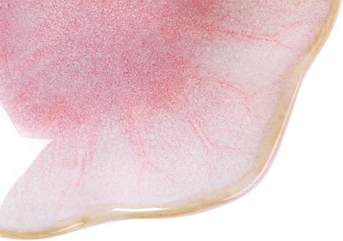 2PCS Lotus Leaf Shape Ring Holder Dish, Small Key Bowl, Ceramic Trinket Tray Jewelry Dish Organizing Necklace Earrings for Mom Friend Sister, All Jewelries Are NOT Included. Blue+Pink.â¦