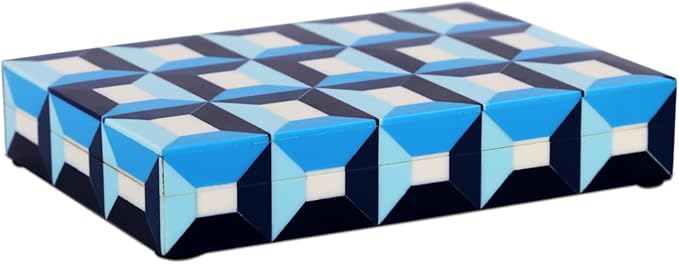 Handicrafts Home Decorative Box 8x6 – Photo Storage Box, Jewelry Organizer, Modern Decorative Storage Box with Lid, Bohemian Table Décor, Vintage Keepsake Box for Shelf or Coffee Table Décor