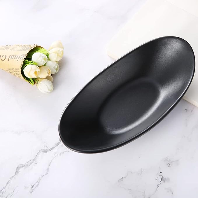 Black Ring Dish Centerpiece Jewelry Tray Key Tray Organizer for entryway, Dresser Decor Key Dish Jewelry Bowl Decorative Dish (Big Oval)
