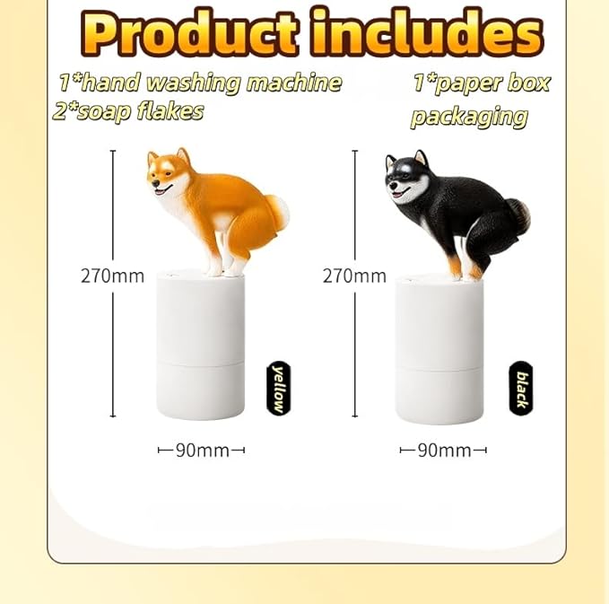 Fun Animal Series Foam Soap Dispenser-Shiba Inu,Pigeon,Shaped Foam Hand Washer,Automatic Soap Dispenser for Bathroom & Kitchen, Hilarious Gift for Kids, Adults (Shiba Inu Series (Mame Shiba))