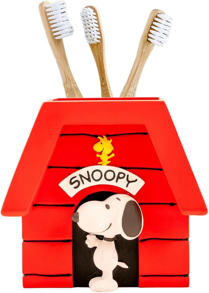 Peanuts Snoopy Toothbrush Holder - Makeup Brushes/Pens Tumbler, (Officially Licensed Product) by Franco Collectibles