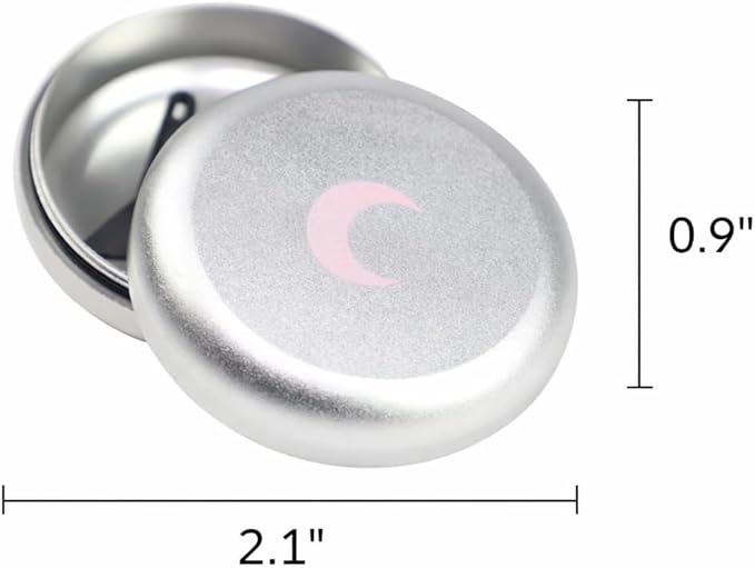 Brando Moon Small Metal Pill Container - 2.1 x 0.9” Pocket Size Portable Pill Box Case – Sturdy Storage Organizer for Coffee, Pills and other Small Components while Traveling