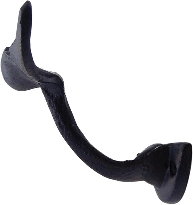 Wowser Navy Blue Whale Tail Cast Iron Wall Hooks, Wall Mounted for Hanging Clothes & Accessories, Nautical Home & Office Decor, Set of 3, 4.75 Inches High