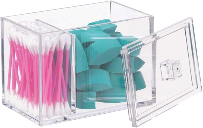 iDesign Clarity Wall Mount Nail Polish Storage Rack with 3 Shelves for Bathroom, Vanity, Closet, Bedroom, Set of 1, Canister