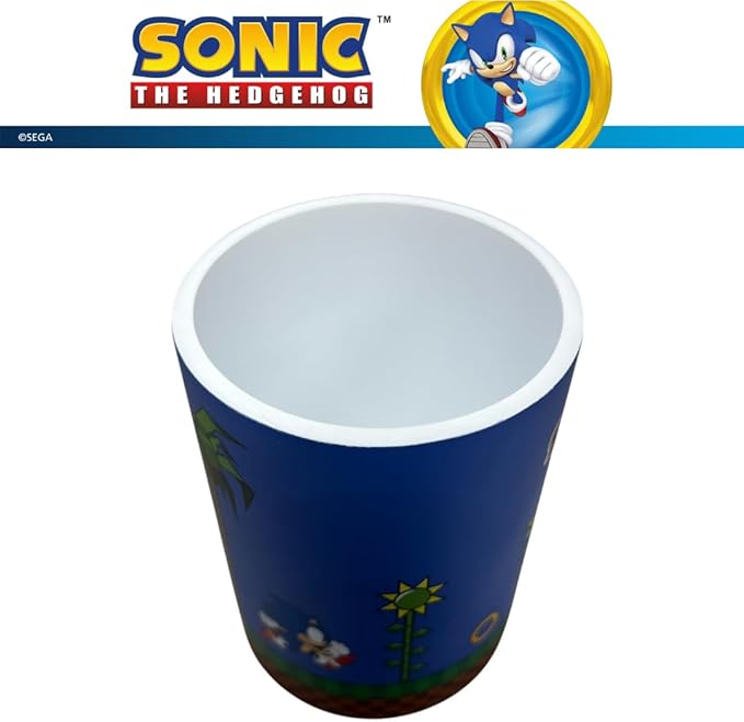 Sega Sonic The Hedgehog Gamer Kids Toothbrush Holder - Makeup Brushes/Pens Tumbler, (Officially Licensed Product) by Franco Collectibles