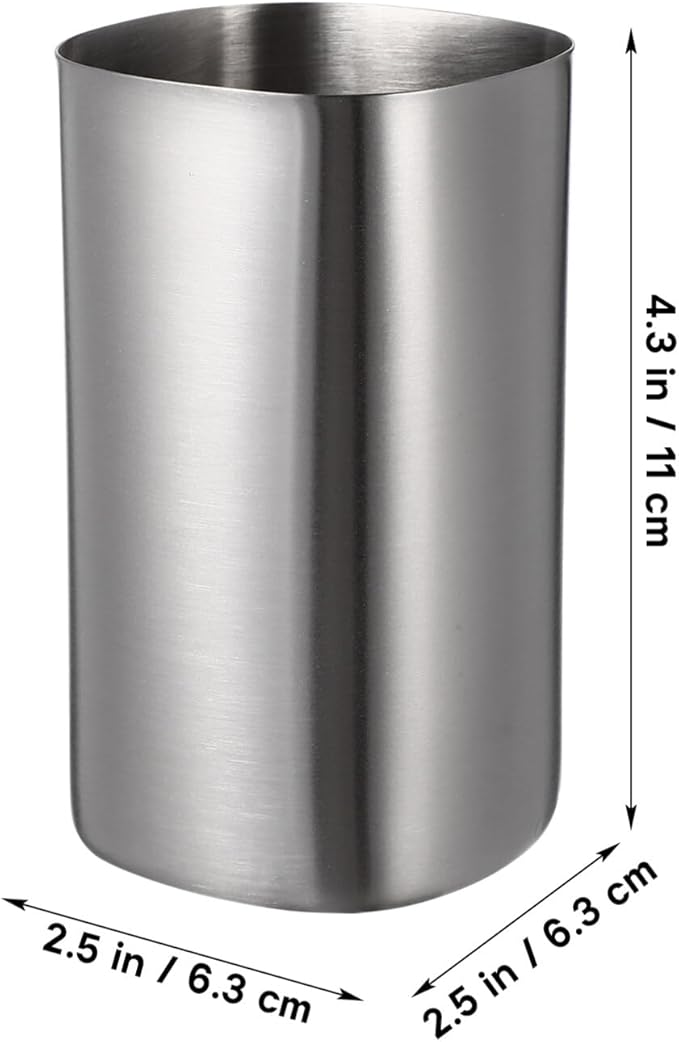 Stainless Steel Water Cup 1Pc Brushed Nickel Bathroom Drinking Tumbler Mouthwash Holder for Home & Kitchen