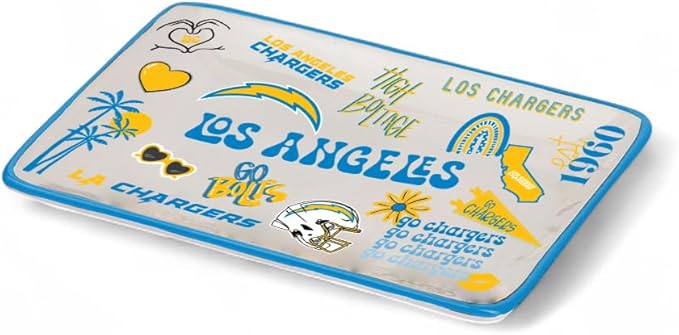 The Memory Company Officially Licensed NFL Team Spirit Ceramic Trinket Tray, Decorative Storage Catch-All, Home & Office Organizer, Gift for Football Fans