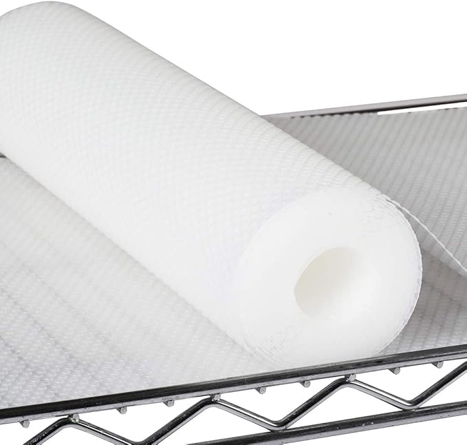 PABUSIOR Shelf Liner for 12 inch Wire Shelves - Precise Size 11.5 x 290 Inch, Clear Thick Pantry Shelving Liners for Kitchens Cabinet - Transparent Waterproof Easy to Cut Drawer Liner