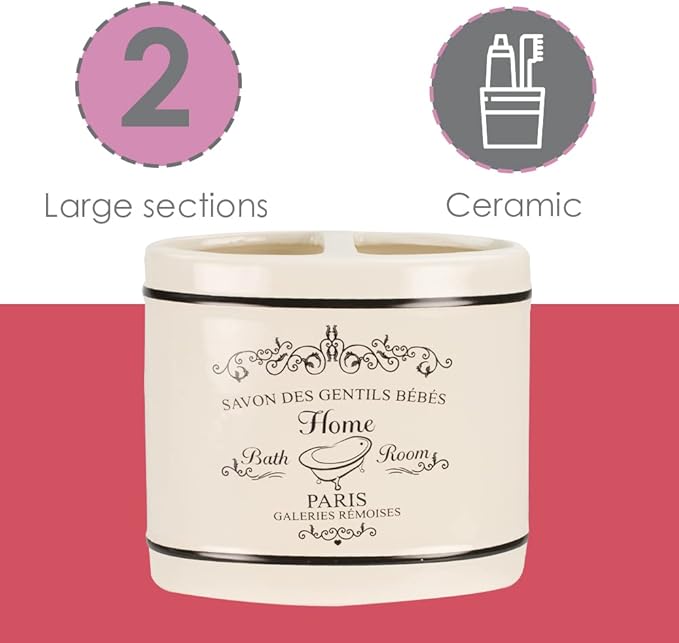 Home Basics Paris Collection 4 Piece Bathroom Accessories Set Featuring a Soap Dispenser, Toothbrush Holder, Tumbler, and Soap Dish