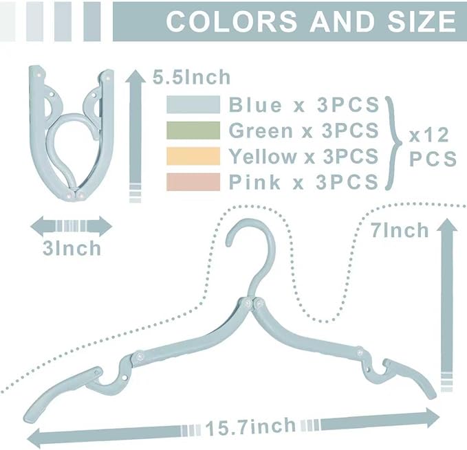 SHERY Travel Clothes Hangers Portable Folding Foldable Cloth Drying Rack Organizer Pack Accessories