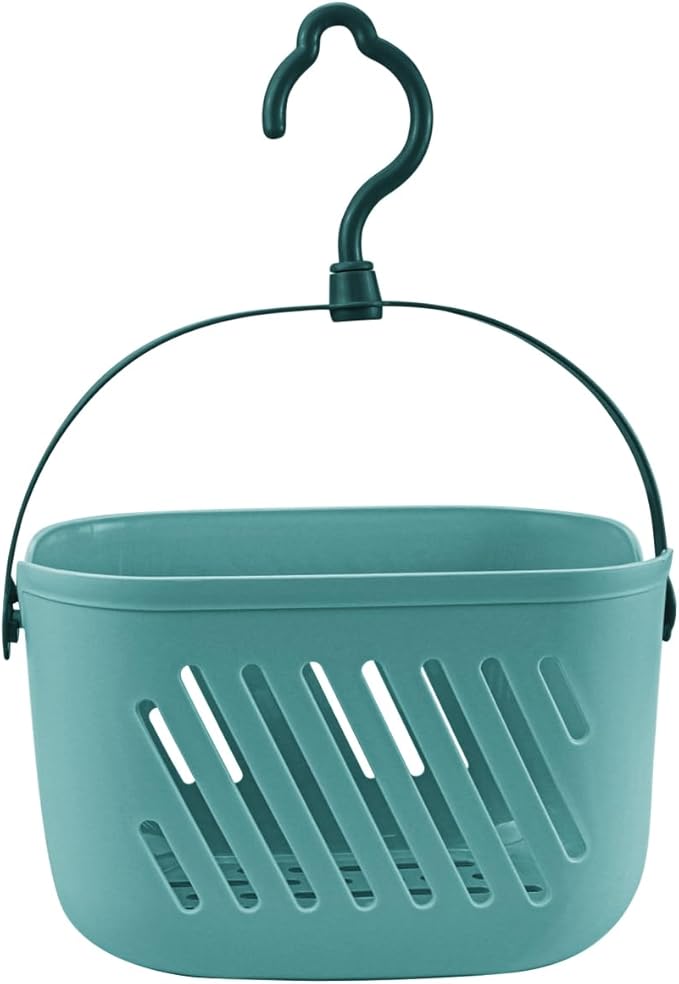 Hanging Shower Caddy Basket with Hook Plastic Hanging Storage Basket Portable Kitchen Organizer Storage Basket for Bathroom Kitchen Pantry Bathroom Dorm Room（Blue）