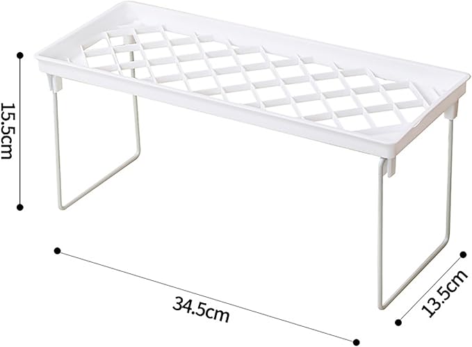 2 Pack Storage Rack, White Leakage Shelf for Placing Cups, Tissue, Seasoning (small)