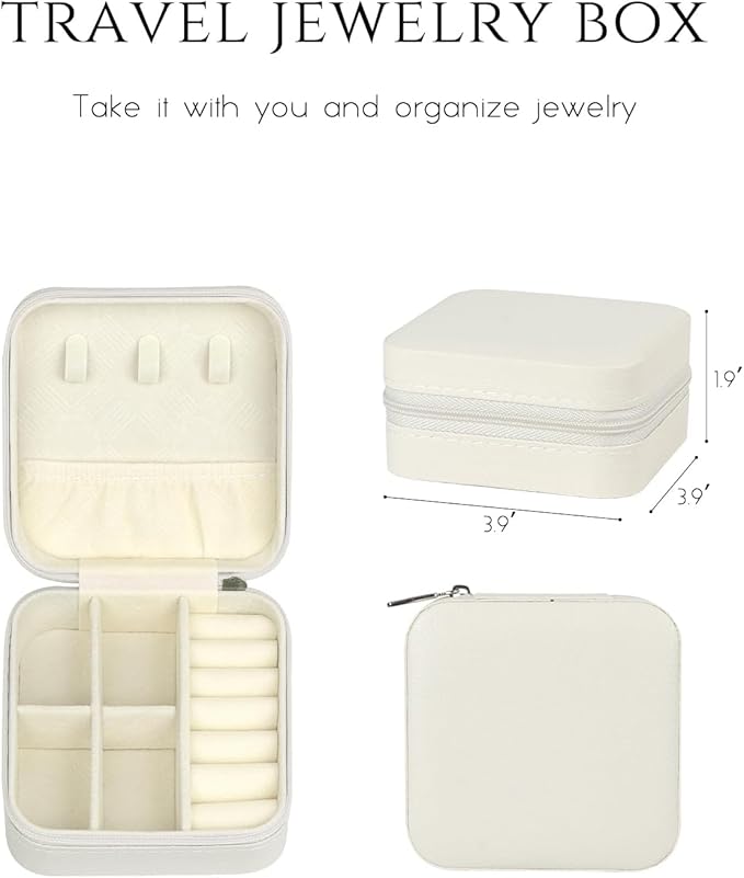 Travel Jewelry Case, Travel Jewelry Box, Mini Jewelry Travel Case, Jewelry Organizer Case, Portable Small Jewelry Organizer Storage Boxes - Best Gift for Women Girls.