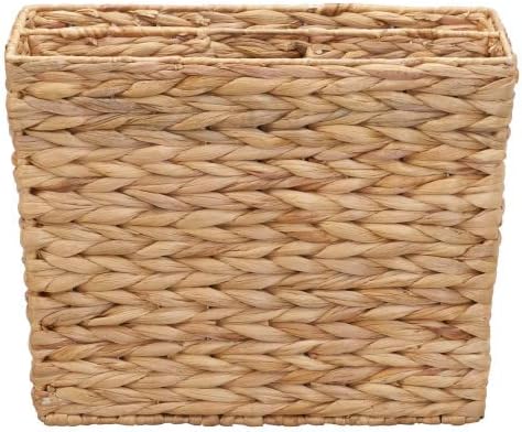 Household Essentials Side by Side Magazine Rack, Natural Hyacinth
