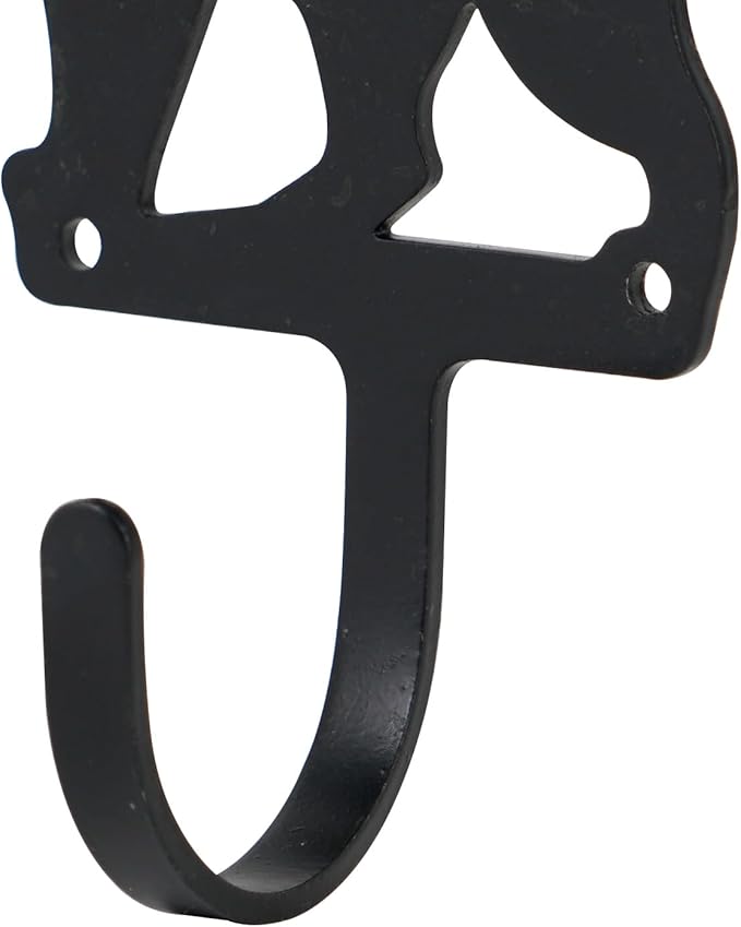 NIKKY HOME Black Dog Hook Cute Cat Hook Set of 2 Decorative Wall Mounted Coat Hook Vintage Holder for Hanging Jackets Clothes Hats Towel Purses Robes Keys