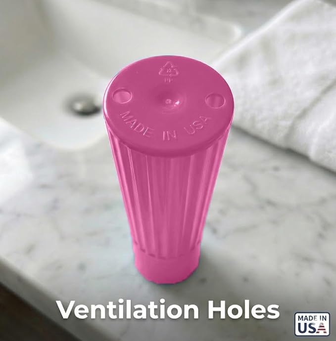 Toothbrush Holder - Pink, Made in USA, with Ventilation Holes, for Toothbrush Covers, Toothbrush Holder, Toothbrush Soft, Durable Design, Hygienic Bathroom Accessory