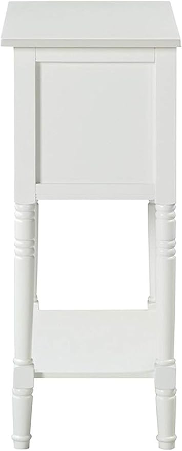Convenience Concepts Kendra Entryway Hall Table 23.75" - 3 Storage Drawers, Traditional Console with Shelf for Decor, Office & Hallway Organizer, No Tools Assembly, Solid Wood Legs, White