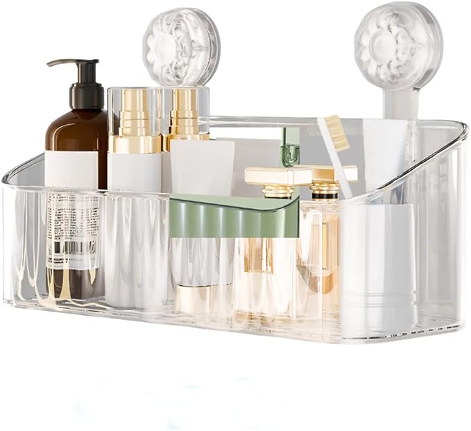 Shower Caddy - Strong Suction Shower Shelf Organizer - Removable Bathroom Basket