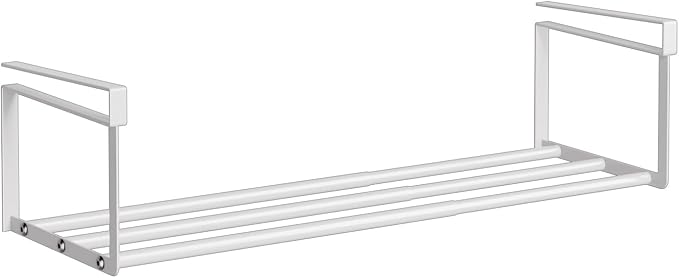 Expandable Shoe Rack Organizer, Hanging Shoe Organizer for Closet & Adjustable Under Cabinet Shelf,Shoe Storage Rack Retractable for Kitchen and Clothing Storage(White, 1 Pack)