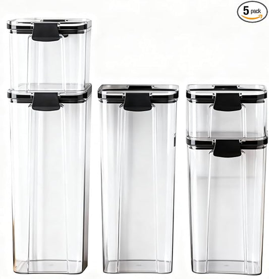 Kitchen Storage Containers Set With Lids - Pantry Organizers For Home And Kitchen - Airtight Plastic Containers For Daily Food Organization (5)