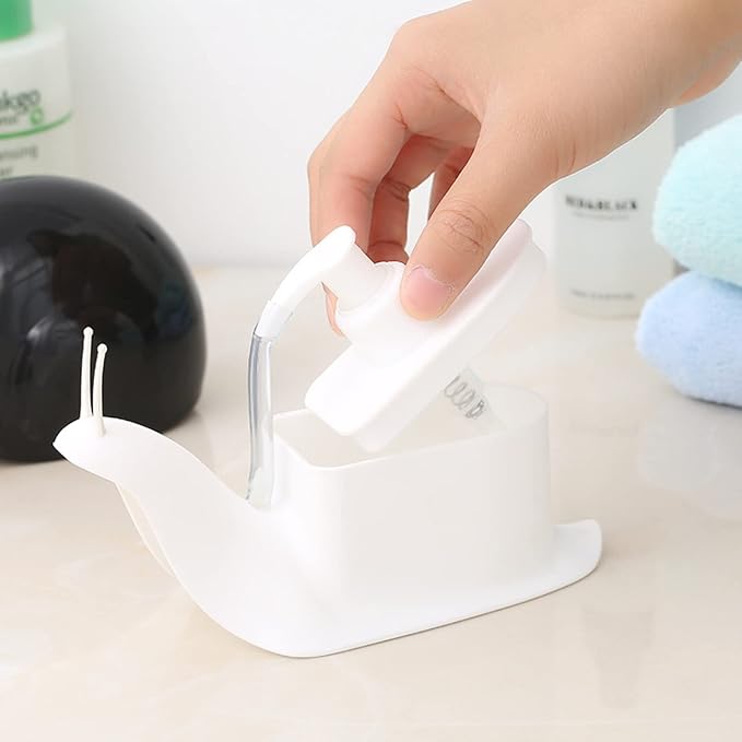 Hand Soap Dispenser 120ml Plastic Snail Soap Dispenser Kids Cute Pump Liquid Sanitizer Bottle Funny Cartoon Animal Countertop Dispenser for Bathroom Kitchen Office Toilet Hotel (Black)