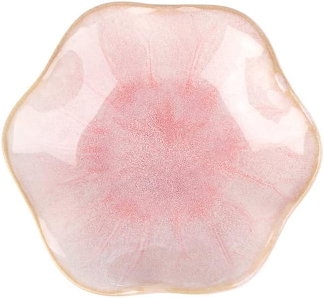 2PCS Lotus Leaf Shape Ring Holder Dish, Small Key Bowl, Ceramic Trinket Tray Jewelry Dish Organizing Necklace Earrings for Mom Friend Sister, All Jewelries Are NOT Included.Pink+Light Green.â¦