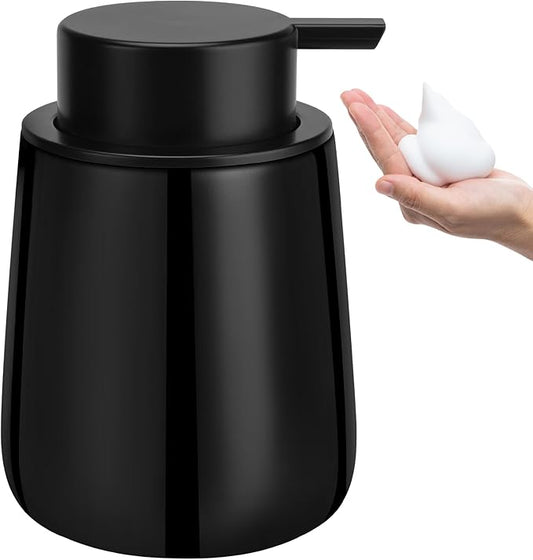 Soap Foaming Dispenser Ceramic with Easy-to-Press Pump Hand Foam Dispenser for Shampoo Bathroom Kitchen 12 oz